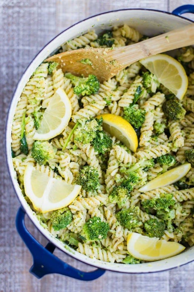 Vegan Lemon Broccoli Pasta Salad- this recipe is VERY quick and easy to make as well as a dairy-free and healthy alternative!! -   24 pasta recipes broccoli
 ideas