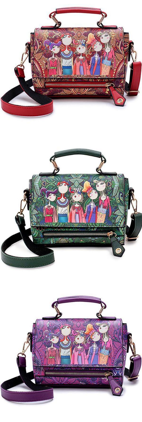 Hot Sale!Bohemian Forest Series Print Crossbody Bag Large Capacity Handbag -   24 thanksgiving crafts for school
 ideas