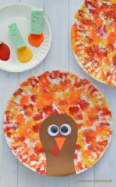 Paper Plate Turkey Craft -   24 thanksgiving crafts for school
 ideas