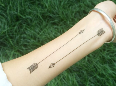 Irie Arrow Temporary Tattoo Set -   24 white tattoo arrow
 ideas