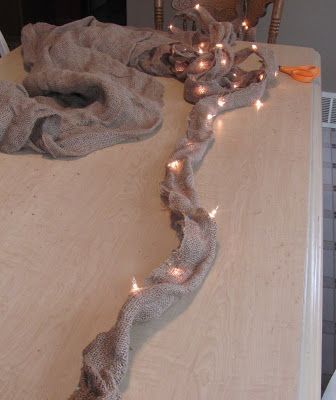 20+ Best DIY String Light Ideas For Your Home Decor -   25 burlap crafts lights
 ideas