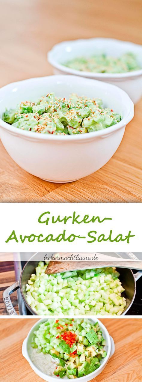 Frischer Gurken-Avocado-Salat -   25 fitness food rezepte
 ideas