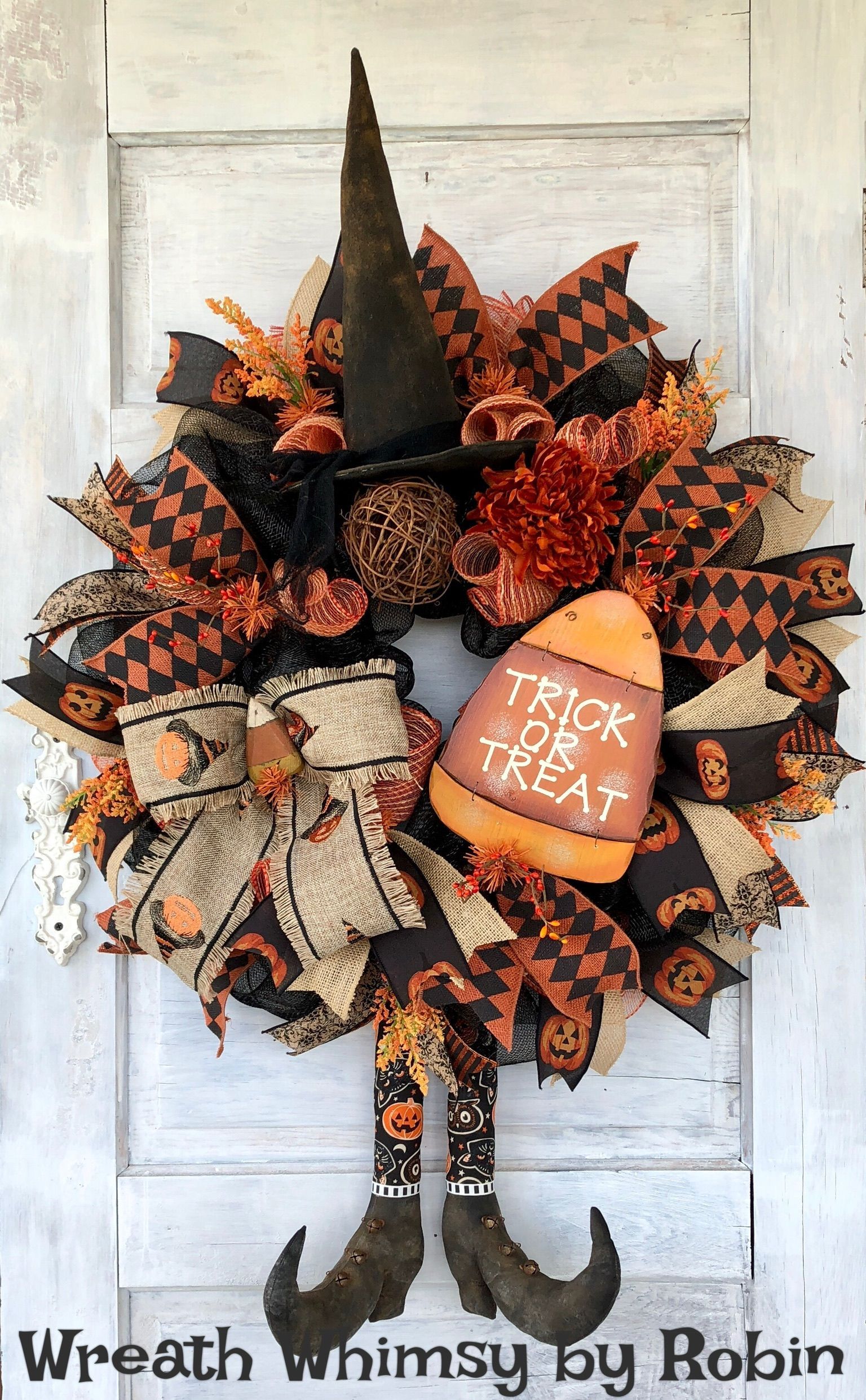 Unique Custom Made Wreaths for any Occasion by WreathWhimsybyRobin -   25 halloween crafts wreath
 ideas