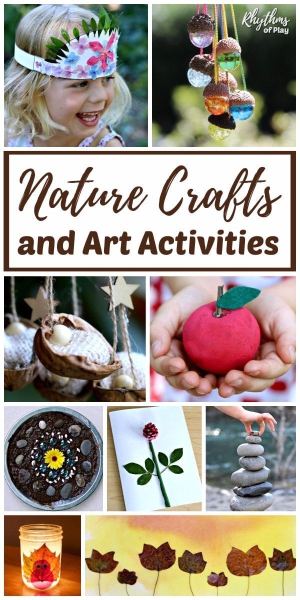 Nature Crafts and Nature Art Activities that use Natural Materials -   25 nature crafts flowers
 ideas