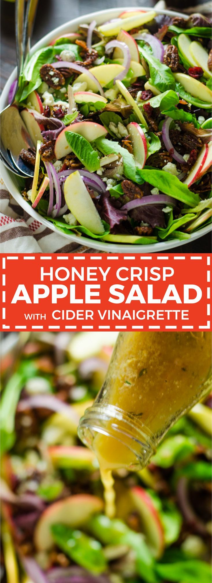 Honey Crisp Apple Salad with Cider Vinaigrette -   25 romaine salad recipes
 ideas