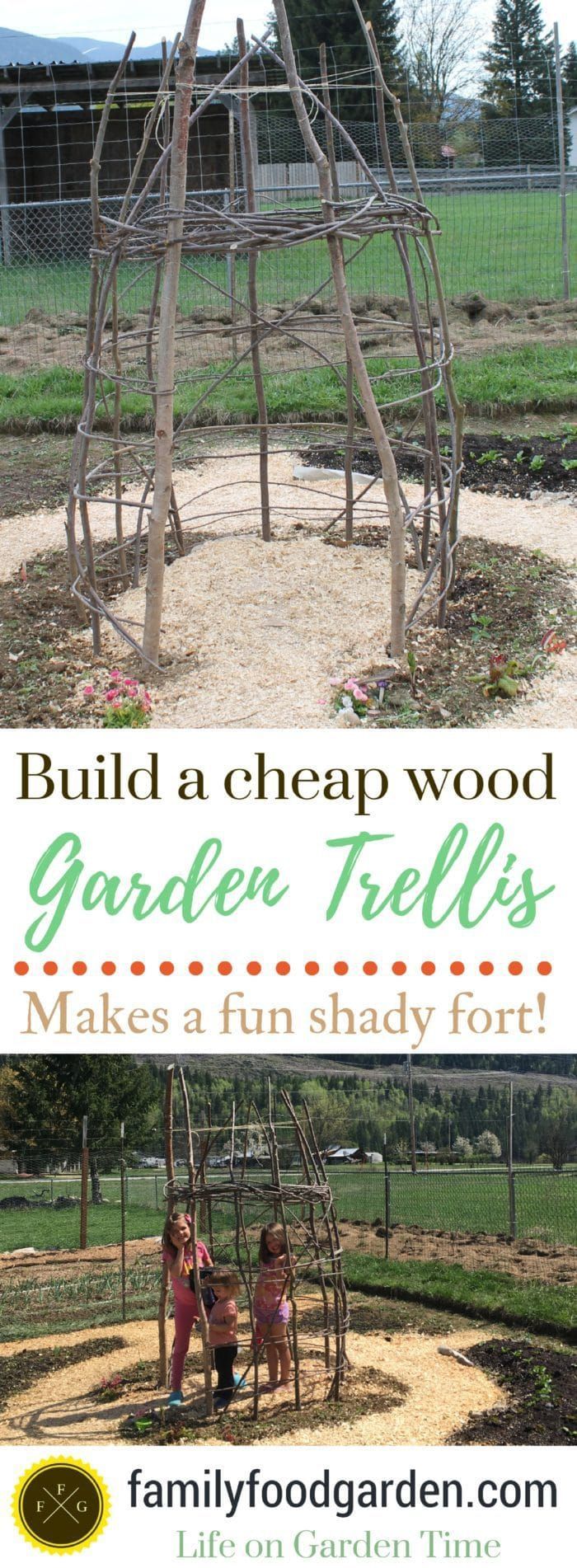 Build a Cheap Wooden Garden Trellis with Re-Purposed Wood -   25 vertical garden trellis
 ideas