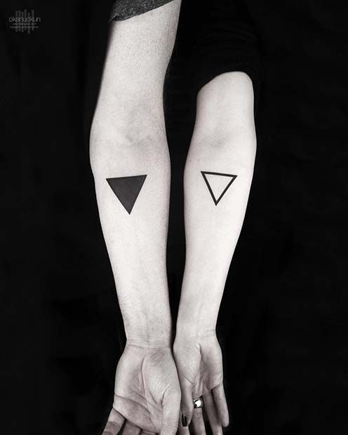81 Cute Couple Tattoos That Will Warm Your Heart -   6 geometric tattoo drawing
 ideas