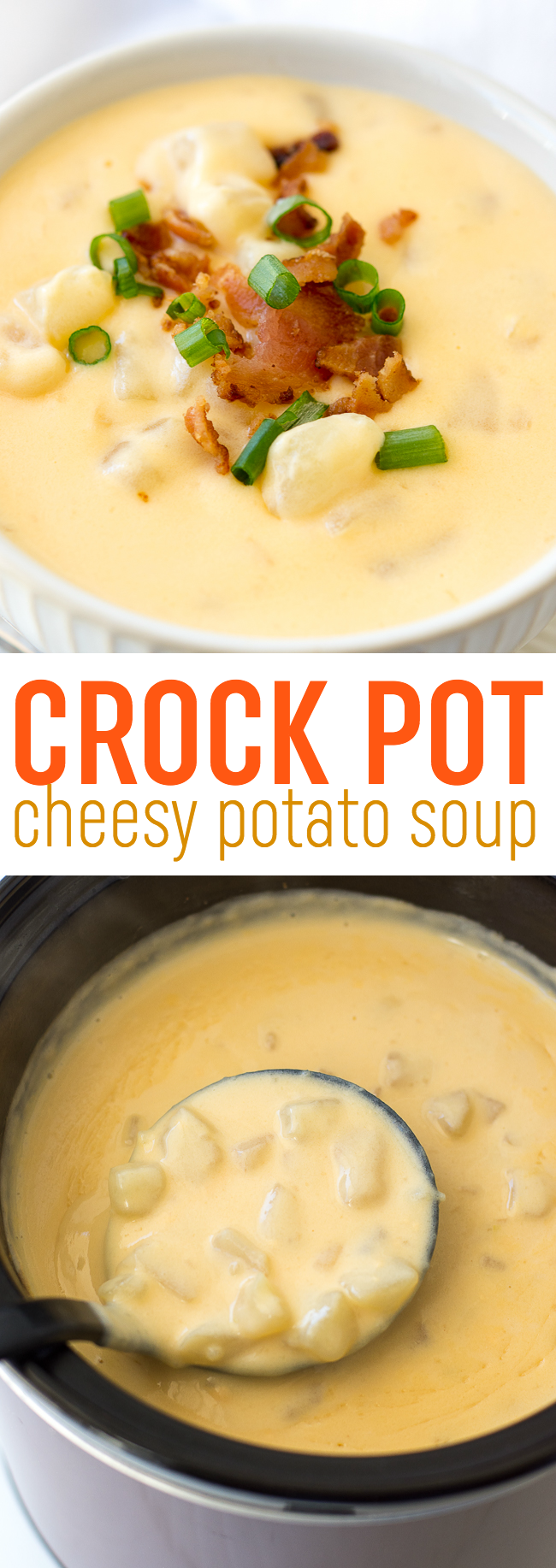 Crock Pot Cheesy Potato Soup Recipe - Slow Cooker Potato Soup -   10 soup recipes easy
 ideas
