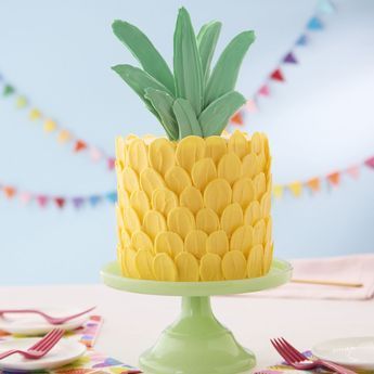 Brush Stroke Pineapple Cake -   10 summer recipes cake
 ideas