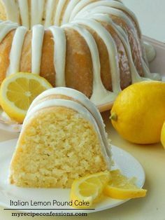 Italian Lemon Pound Cake is the only lemon cake recipe you will ever need! -   10 summer recipes cake
 ideas