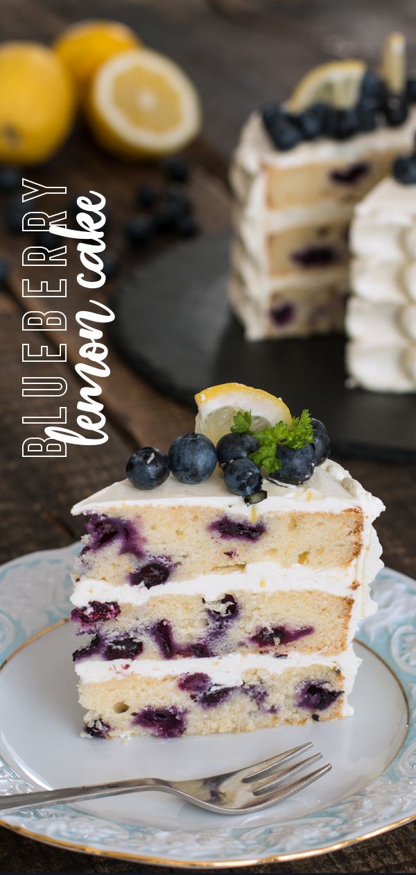 Blueberry Lemon Cake -   10 summer recipes cake
 ideas