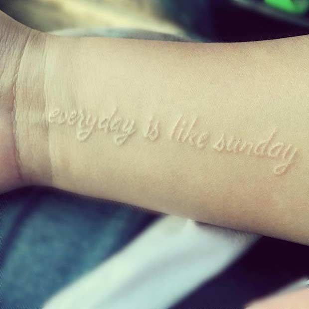 51 White Ink Tattoos That Will Inspire You to Get Inked -   11 sister tattoo white ink
 ideas