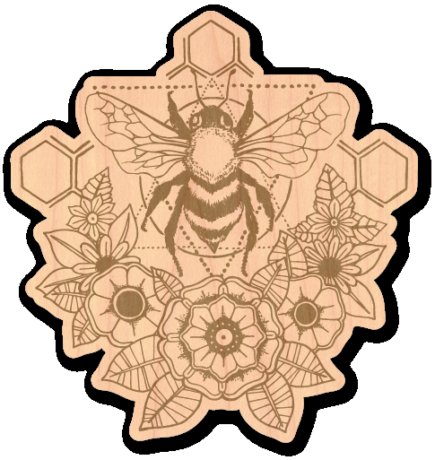 Geometric Bee with Flowers -   11 tattoo arm traditional
 ideas