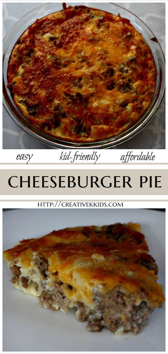 Easy Cheeseburger Pie -   12 hamburger recipes for kids
 ideas