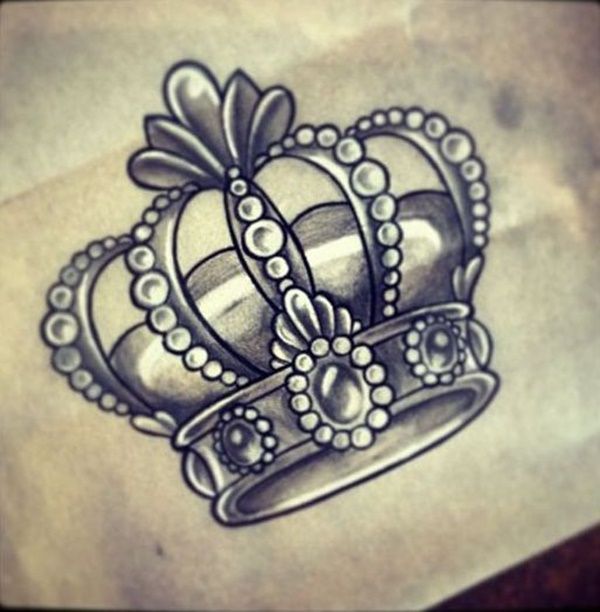 101 Crown Tattoo Designs Fit for Royalty -   12 white crown tattoo
 ideas