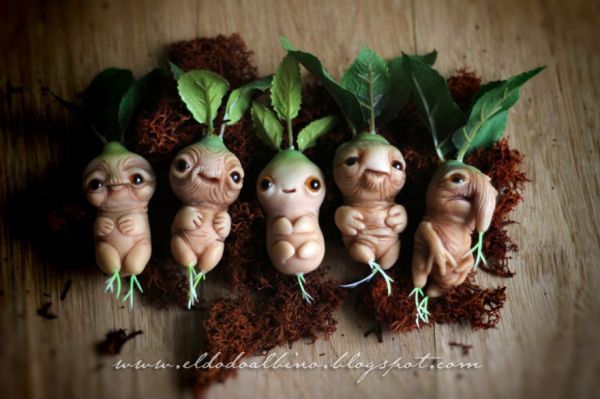 Baby Mandrake Dolls -   13 clay crafts harry potter
 ideas