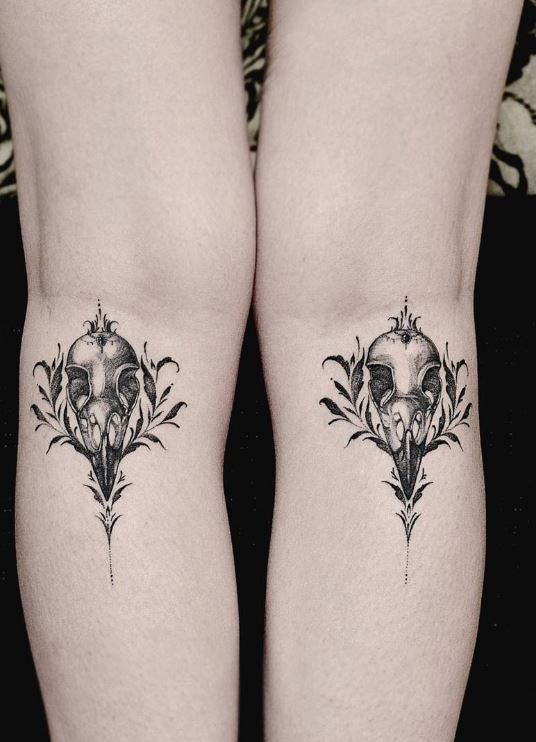 Bird Skull Tattoo -   13 mini skull tattoo
 ideas