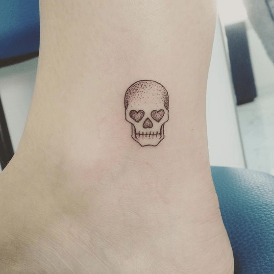 50+ Best Skull Tattoos {Latest Edition} - The -   13 mini skull tattoo
 ideas