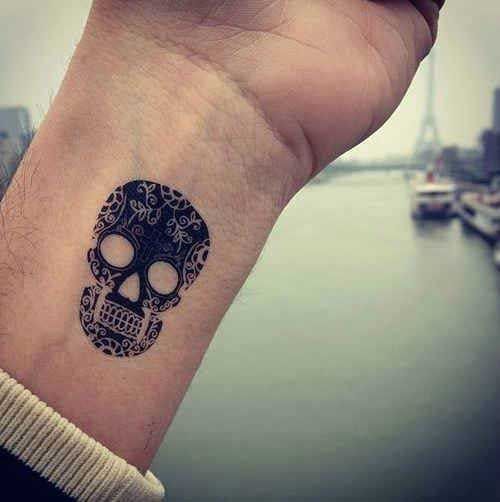 25 Most Amazing Skull Tattoo Designs for Men and Women -   13 mini skull tattoo
 ideas