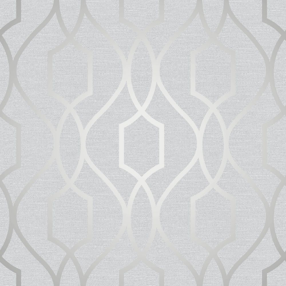 Apex Geometric Trellis Wallpaper Stone and Silver Fine Decor FD41995 -   13 stairway decor wallpaper
 ideas