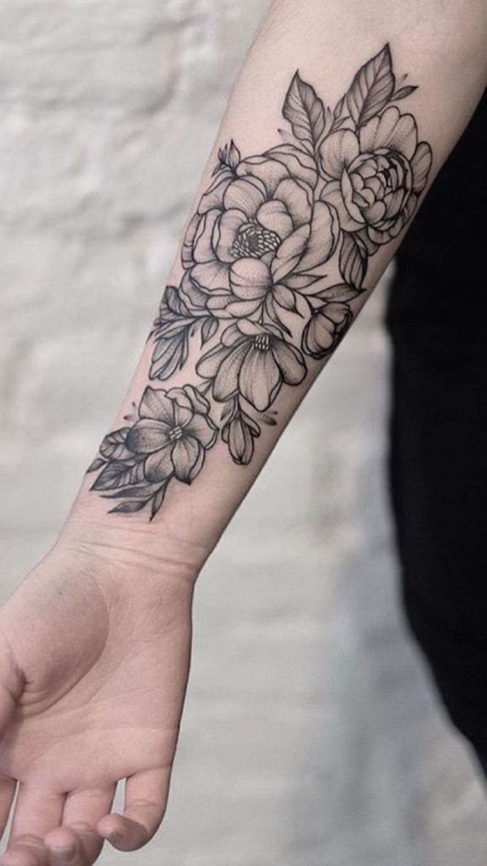 150 coole Tattoos f?r Frauen und ihre Bedeutung -   14 tattoo arm blumen
 ideas