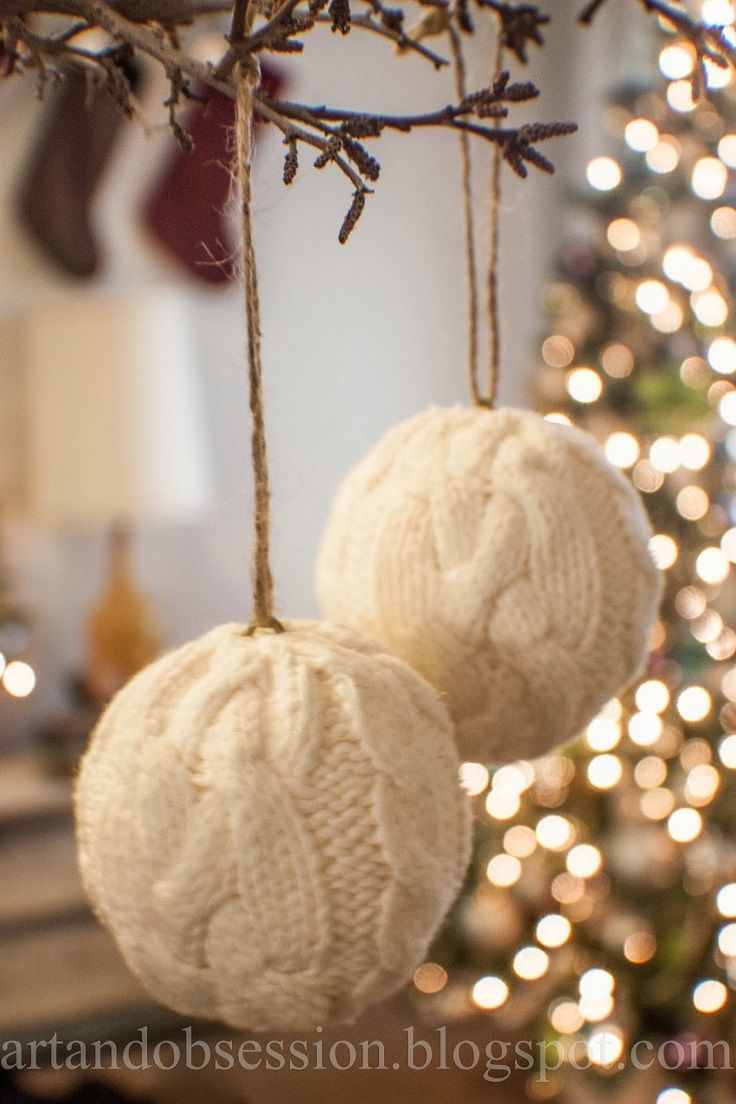 Top 10 Christmas DIY Ideas for Recycling Old Sweaters -   15 diy ornaments holder
 ideas