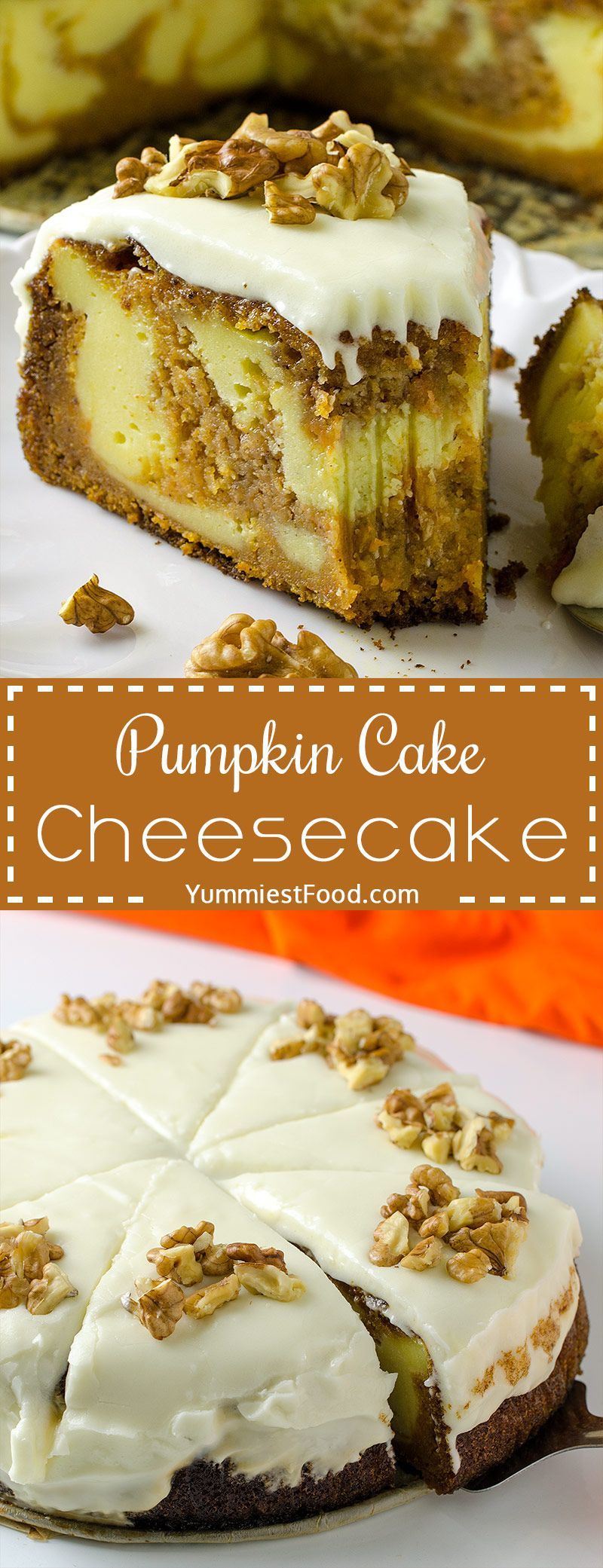 Pumpkin Cake Cheesecake -   15 pumpkin recipes food
 ideas