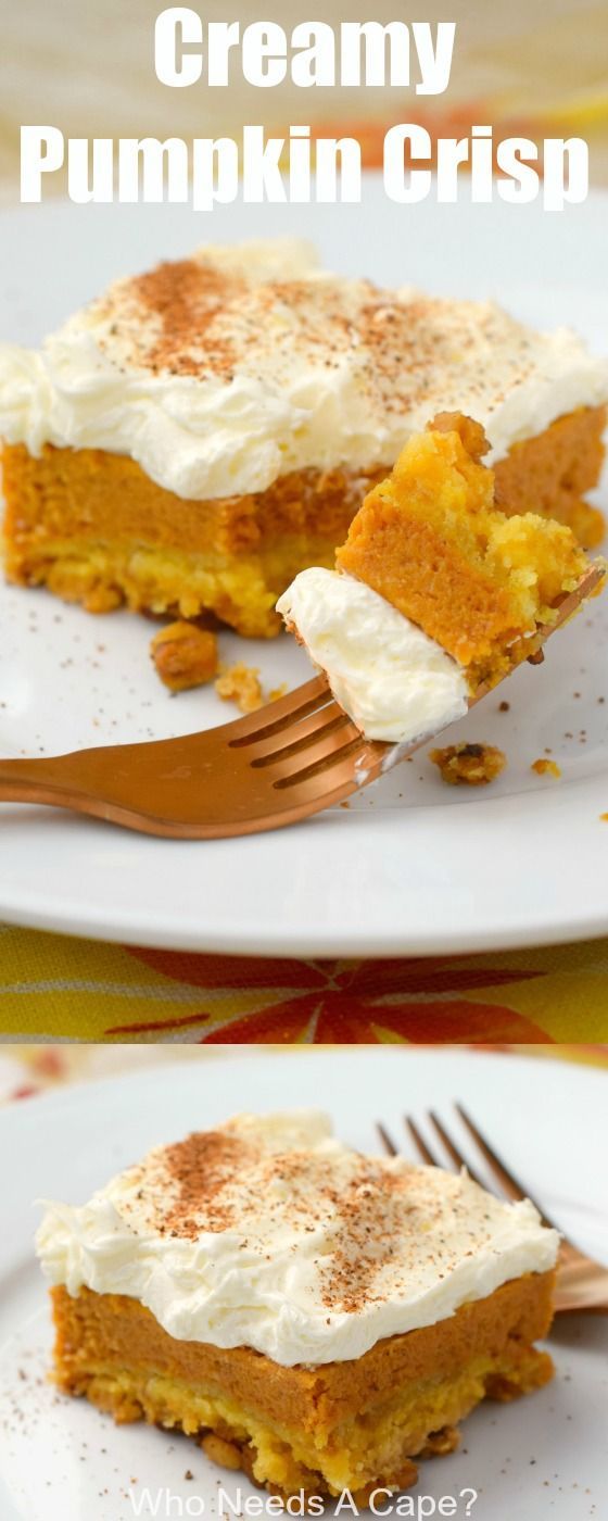 Creamy Pumpkin Crisp Recipe -   15 pumpkin recipes food
 ideas