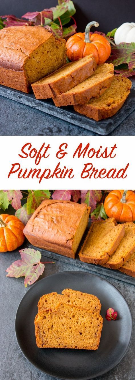 Soft and Moist Pumpkin Bread -   15 pumpkin recipes food
 ideas