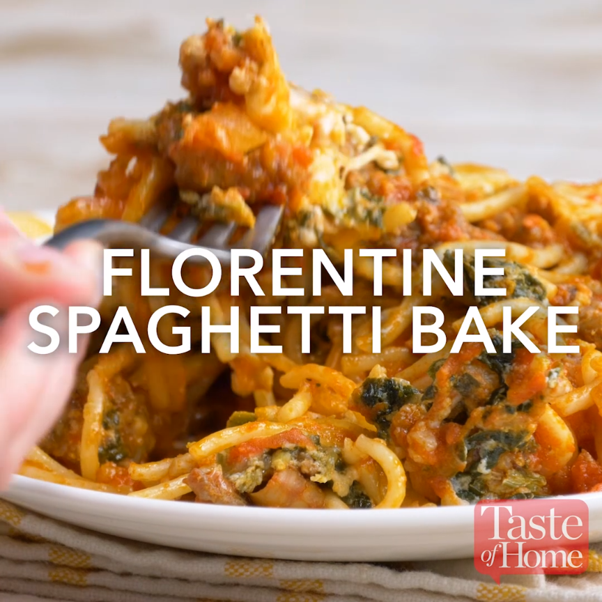 Florentine Spaghetti Bake -   15 spaghetti baking recipes
 ideas