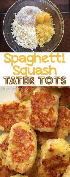 Easy Baked Spaghetti Squash Tater Tots Recipe (healthy snack idea!) -   15 spaghetti baking recipes
 ideas
