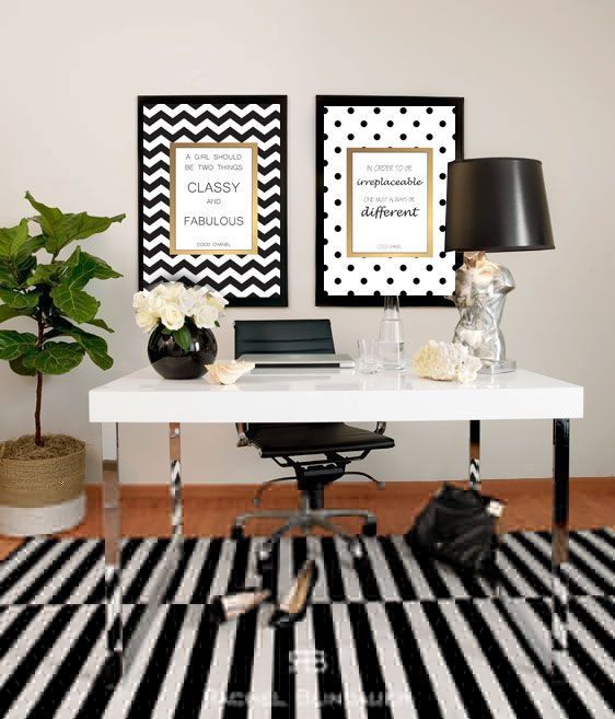 Kate Spade Inspired Artwork Quotes -   16 black style office
 ideas