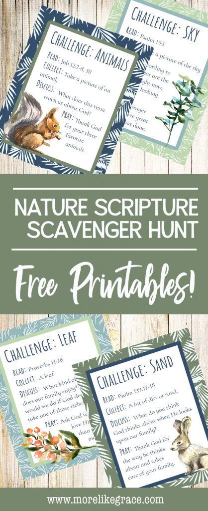Nature Scripture Scavenger Hunt: Family Fun with Purpose -   16 christian nature crafts
 ideas