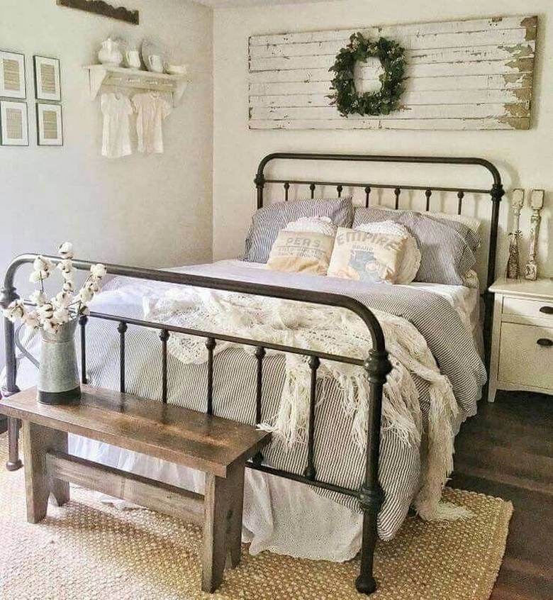 65 Charming Rustic Bedroom Ideas and Designs -   16 cottage bedroom decor
 ideas