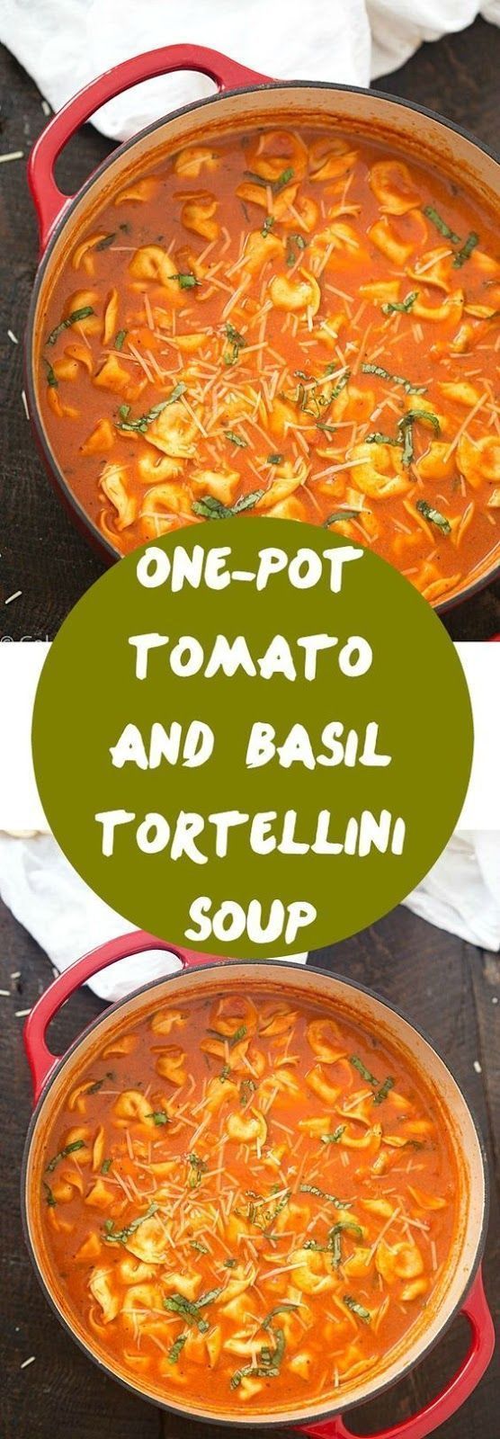 ONE-POT TOMATO AND BASIL TORTELLINI SOUP -   16 fitness meals diaries
 ideas