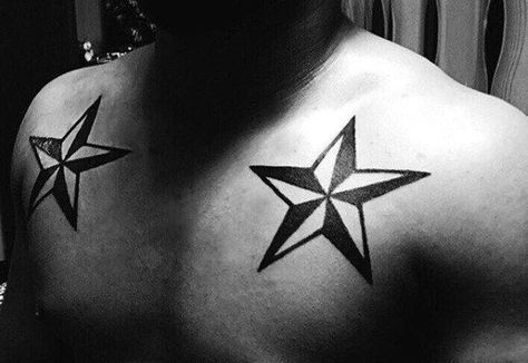 40 Simple Star Tattoos For Men - Luminous Ink Design Ideas -   16 mens tattoo stars
 ideas
