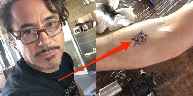 The original 'Avengers' stars got matching tattoos to celebrate the release of the movie -   16 mens tattoo stars
 ideas