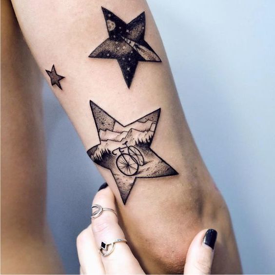 Star Tattoos – Meaning and 40 Cool Design Ideas -   16 mens tattoo stars
 ideas