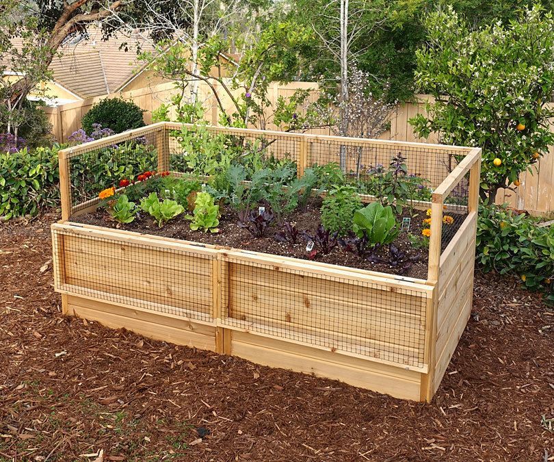 3' x 6' Raised Garden Bed With Hinged Fencing -   17 garden decking mom
 ideas