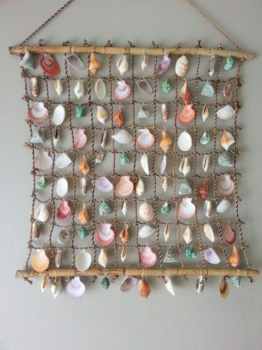 18 Extremely Easy DIY Seashell Decoration Ideas -   17 shell crafts wall
 ideas