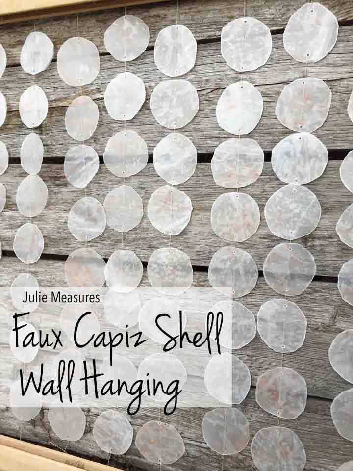 Faux Capiz Shell Wall Hanging -   17 shell crafts wall
 ideas