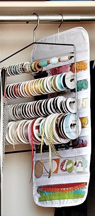 7 Clever Ways To Organize Ribbon -   18 crafts storage thoughts
 ideas