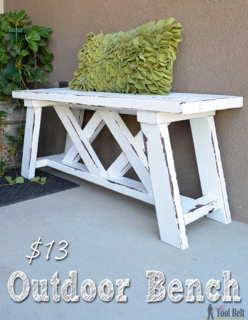 How to Build an Outdoor Bench with Free Plans -   18 diy bench plans
 ideas