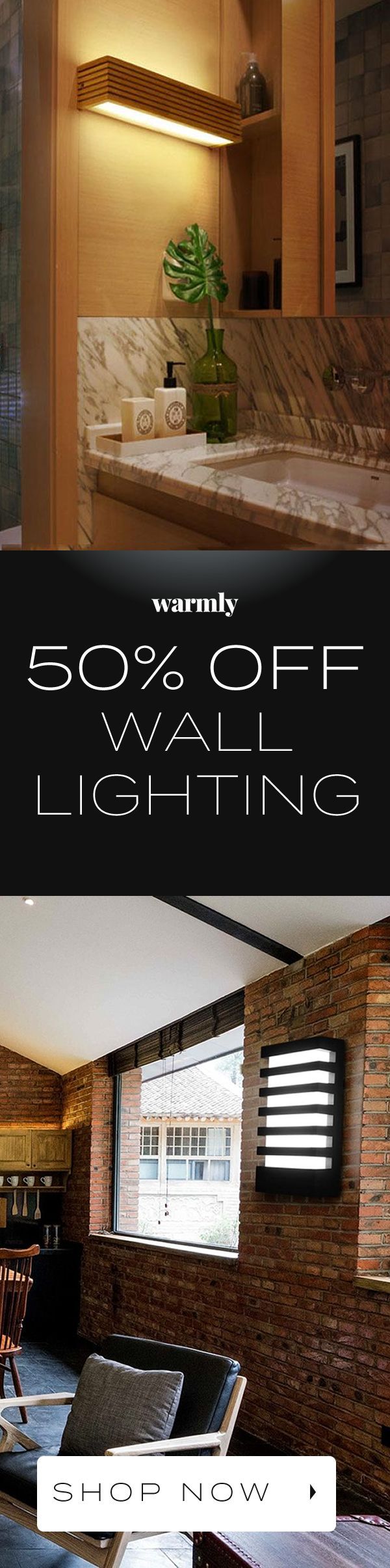 50% Off Wall Lighting at Warmly - ????? (5/5) -   18 diy closet
 ideas