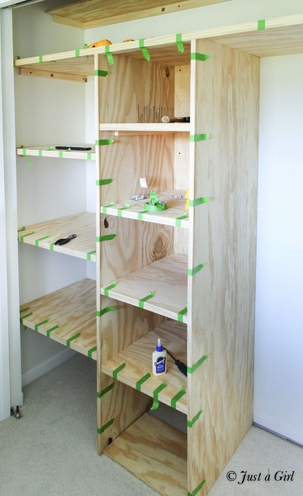 Easy and affordable diy wood closet shelves ideas 36 -   18 diy closet
 ideas