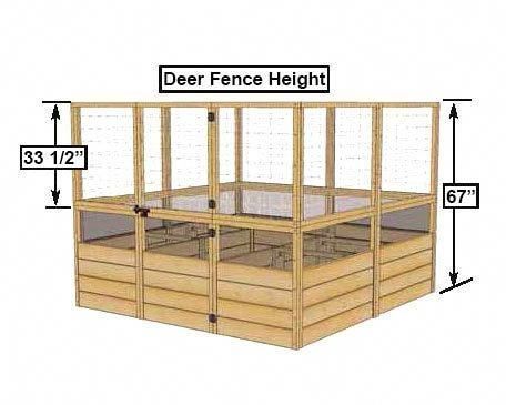Deer Proof Cedar Complete Raised Garden Bed Kit - 8' x 8' x 20