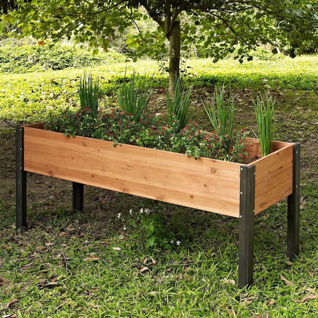 Elevated Outdoor Raised Garden Bed Planter Box - 70 x 24 x 29 inch High -   18 raised garden borders
 ideas