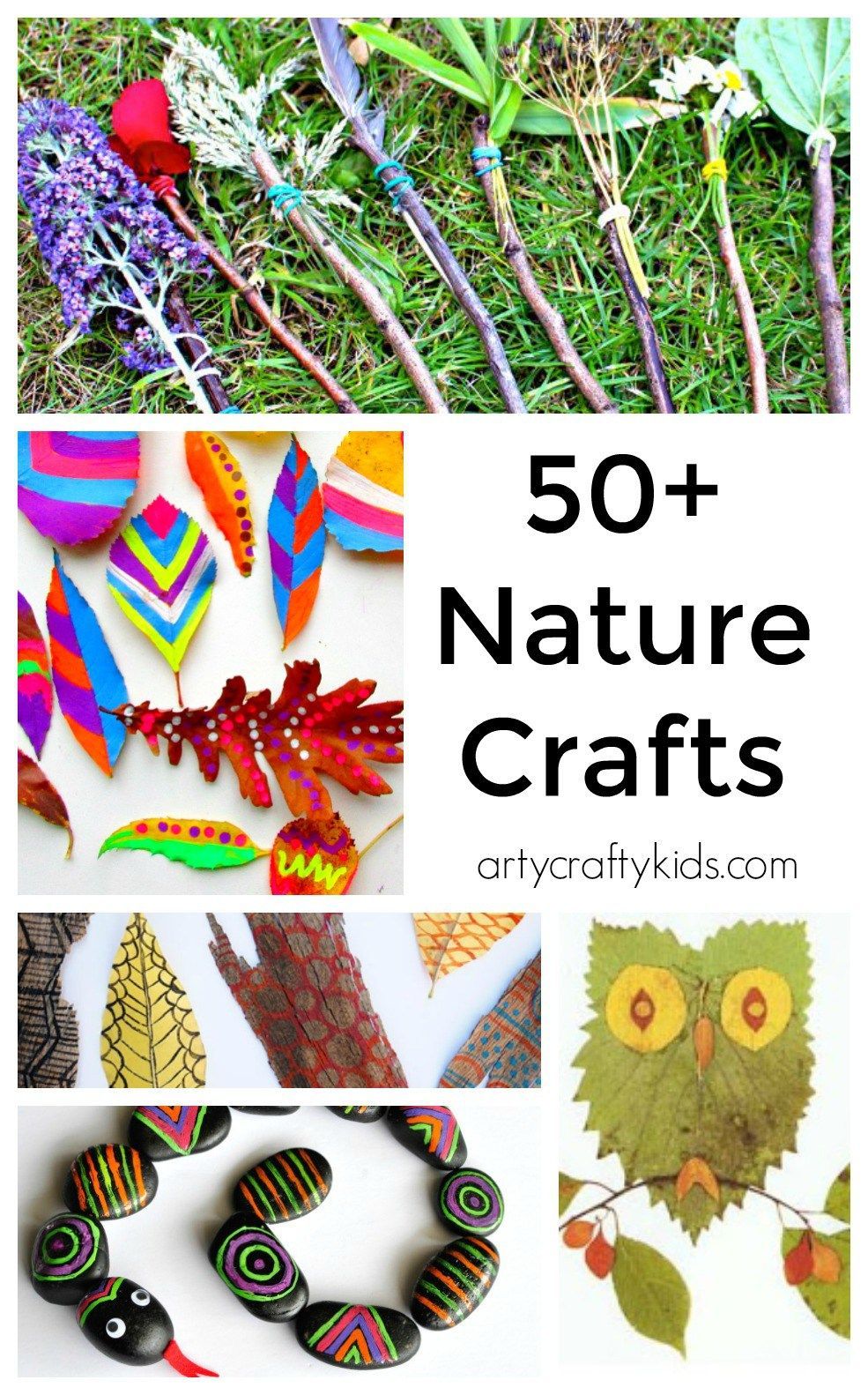 50 Nature Crafts for Kids -   18 school crafts show
 ideas