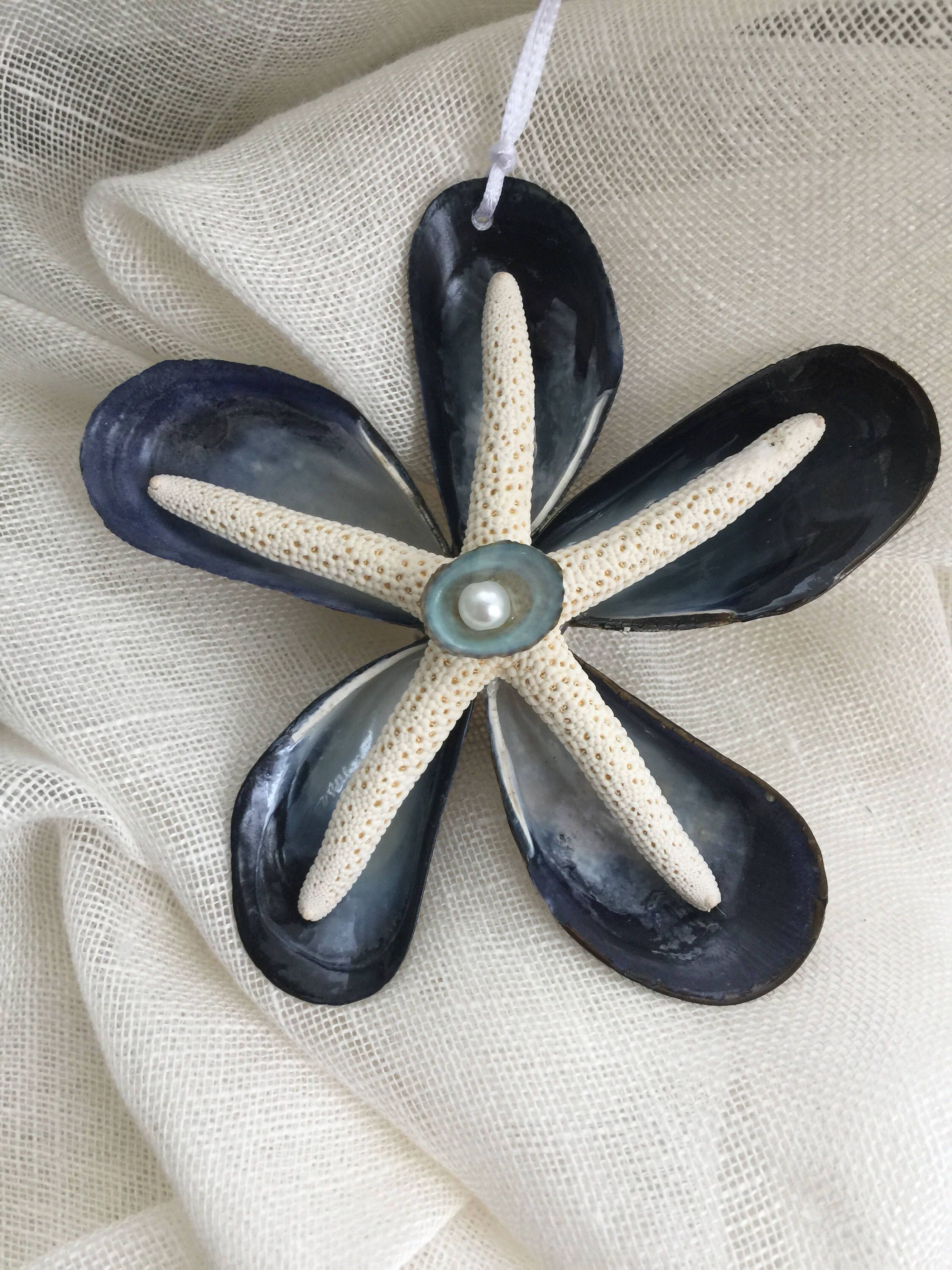 Mussel star ornament -   18 seashell crafts butterfly
 ideas