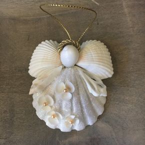 Floral Angel -   18 seashell crafts butterfly
 ideas